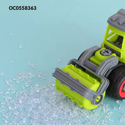 FARM VEHICLES WITH SCREW DRIVER FOLDABLE DIY TRUCK TOY PACK OF 4 WITH 1 SCREWDRIVER TOOLS, FARM TRUCK VEHICLE SET TOYS FOR KIDS TAKE APART TOYS FOR TODDLERS