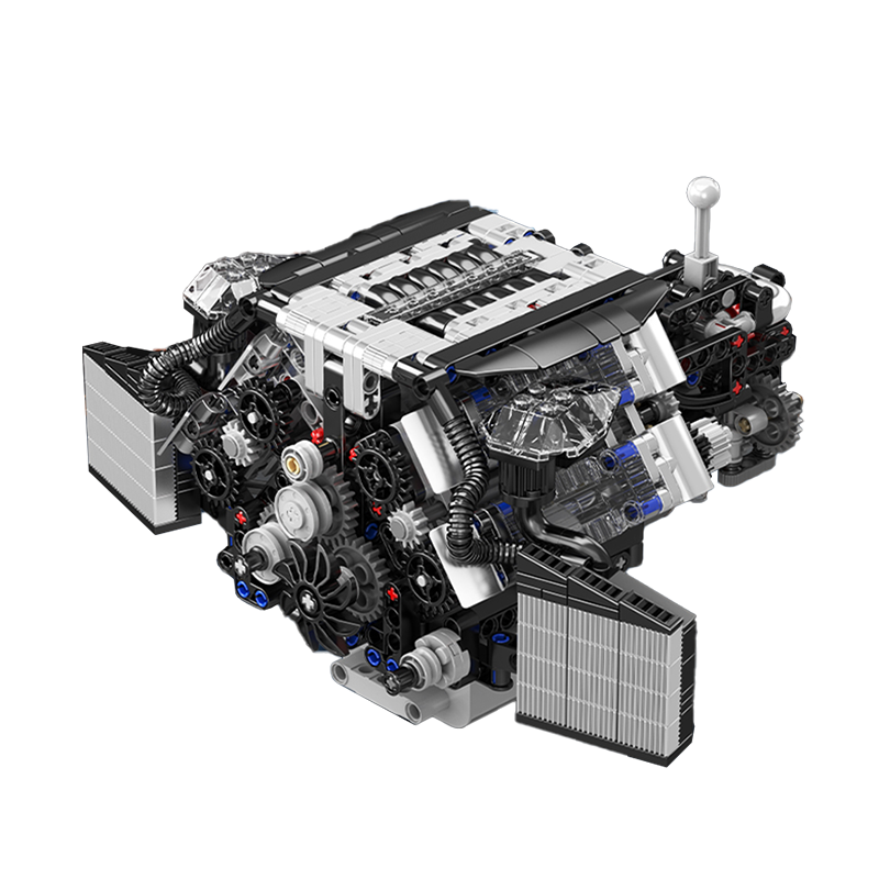 Mould King 10230 W12 Twin Turbo Engine Model Building Set