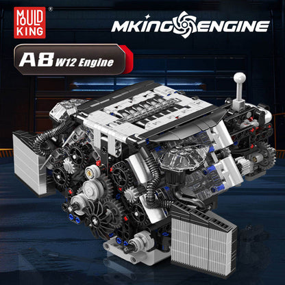 Mould King 10230 W12 Twin Turbo Engine Model Building Set