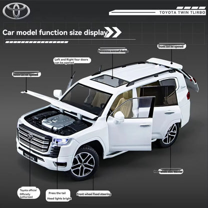 Land Cruiser LC300 1:24 with Key Remote Metal Diecast Car