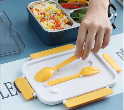3 Compartment Stainless Steel Insulated Lunch Box for Kids