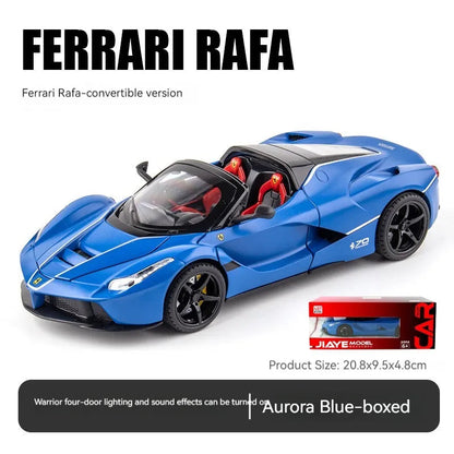 Big Size 1:24 Ferrari Rafa Roadster Sports Car Scale Model Diecast Metal Car