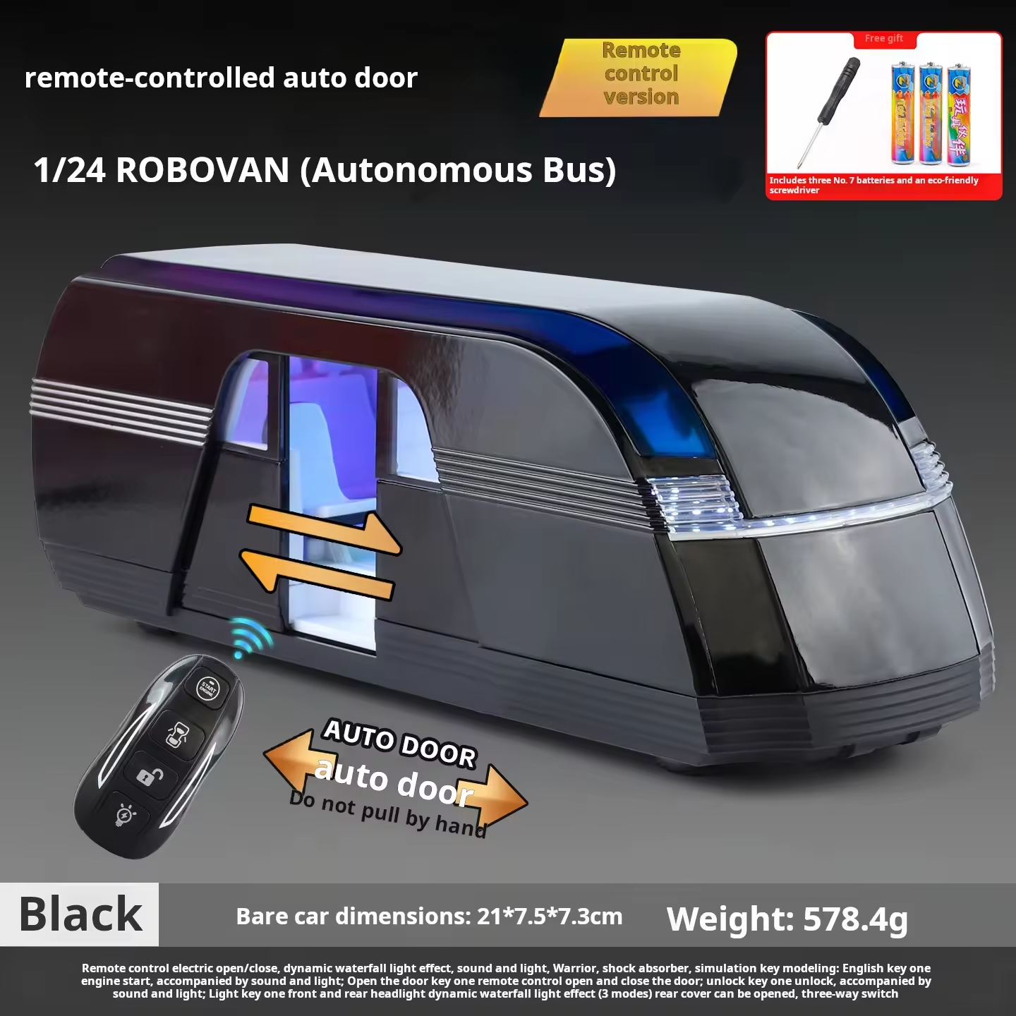 1:24 Robovan Alloy Model Bus with Remote Control Auto Door | Diecast Bus India