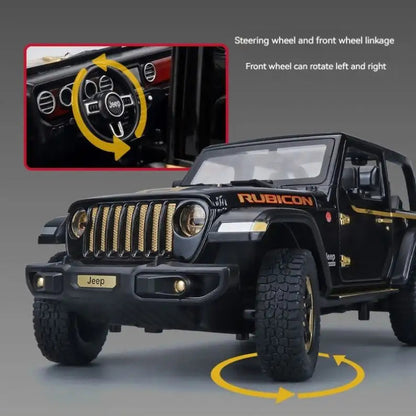 Jeep Wrangler Rubicon 1941 Scale Model Diecast Metalcar - All Size
