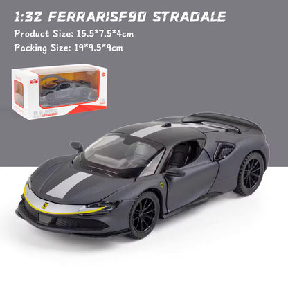 Ferrari Sf90 Scale Model Diecast Metalcar - All Size