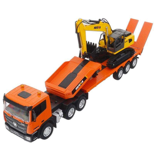 Huina 1319 RC Tractor Truck with Excavator & Trailer 1:18