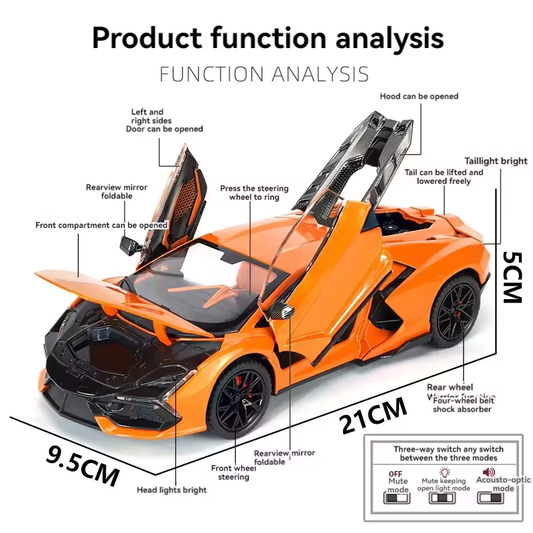Lamborghini Revuelto Scale Model Diecast Metalcar