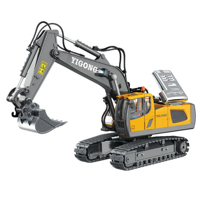 EXCAVATOR TOYS FOR BOYS 3-5 YEAR OLD REMOTE CONTROL DIGGER CONSTRUCTION TOYS RC VEHICLES TRACTOR SANDBOX TRUCK FOR BOYS 5-7 YEAR OLD [SIZE:-28CM*28CM*10.5CM]