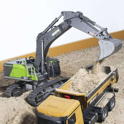 Huina 1593 RC Excavator 1/14 Scale – 2.4GHz Construction Truck with 360° Rotation & Metal