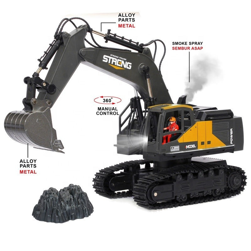 Metal Jcb Excavators With 12 Channel Function 2,4Ghz Frequency