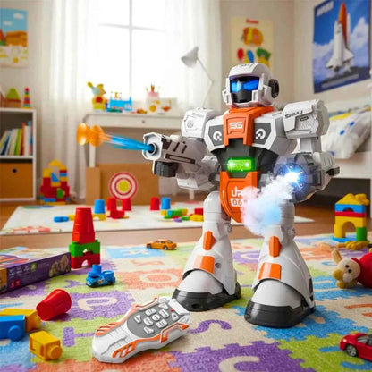 Intelligent Remote Control Robot Toy with Spray, Lights & Sound