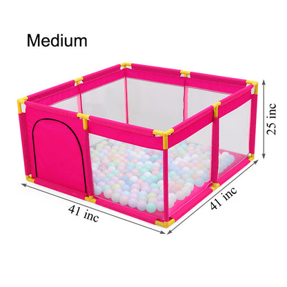 KYARA TOYS Baby Playpen, Portable Play Yard for Kids  Indoor And Outdoor Multicolor (50 Free Balls On Prepaid Orders)