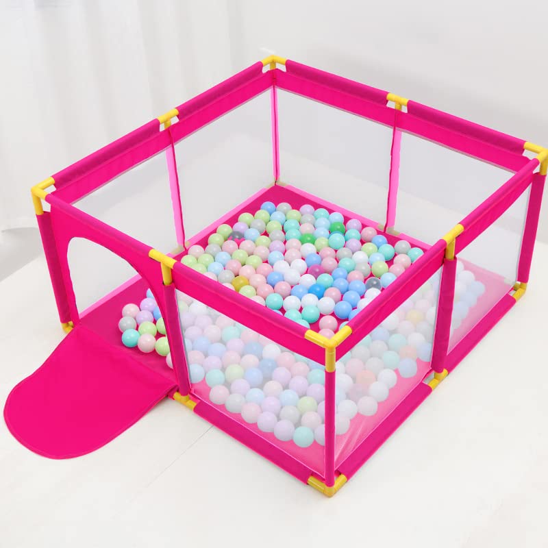 KYARA TOYS Baby Playpen, Portable Play Yard for Kids  Indoor And Outdoor Multicolor (50 Free Balls On Prepaid Orders)