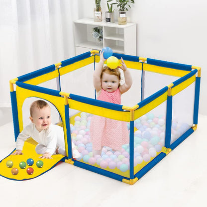 KYARA TOYS Baby Playpen, Portable Play Yard for Kids  Indoor And Outdoor Multicolor (50 Free Balls On Prepaid Orders)