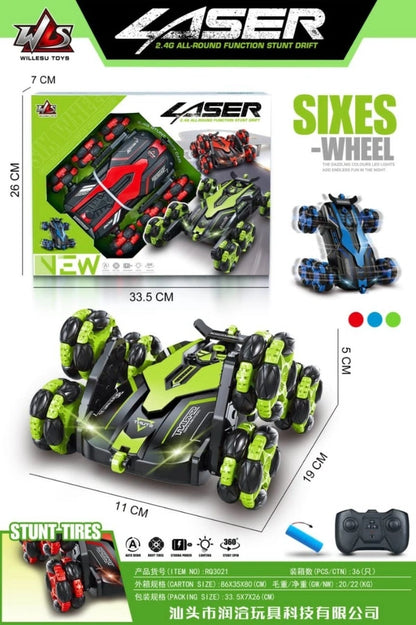 6 Wheel Remote Glove Hand Control Racing Stunt Car