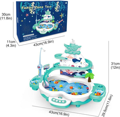 Premium Magnetic Baby Fishing Toy Set, 3 in 1 Fishing Game for Toddlers & Kids