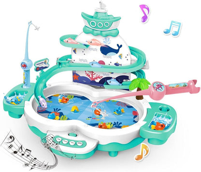 Premium Magnetic Baby Fishing Toy Set, 3 in 1 Fishing Game for Toddlers & Kids