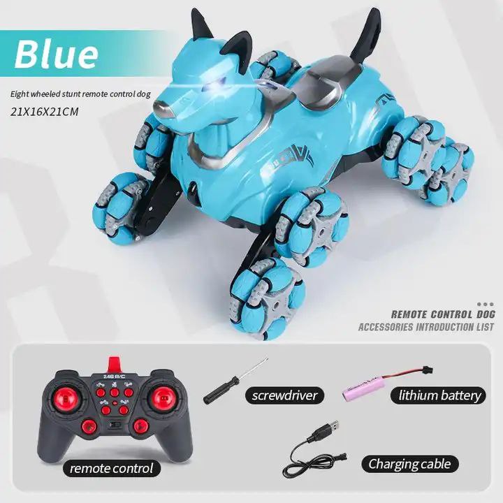 Premium Stunt Dog Toys Car Plastic Radio Electric RC 8 Wheels Car Toy for Kids