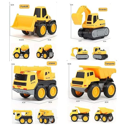 Unbreakable Construction Bulldozer Excavator Loader Truck Vehicles for Kids Building Vehicle Engineer