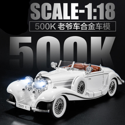 Vintage 1936 Mercedes Benz 500K 1:18 Roadster diecast scale model car collectible