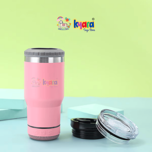 4 IN 1 14OZ STAINLESS STEEL VACUUM INSULATED DRINKING CUP BEER KEEP COLD MUG BLUETOOTH WIRELESS SPEAKER TUMBLER MUSIC COFFEE MUG