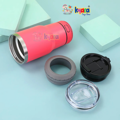 4 IN 1 14OZ STAINLESS STEEL VACUUM INSULATED DRINKING CUP BEER KEEP COLD MUG BLUETOOTH WIRELESS SPEAKER TUMBLER MUSIC COFFEE MUG