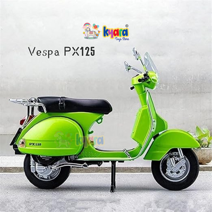 PX125 1:10 Scooter Model with Sound and Light Front-wheel Steering Ornament Decorate Metal Model Motorcycle Alloy Model