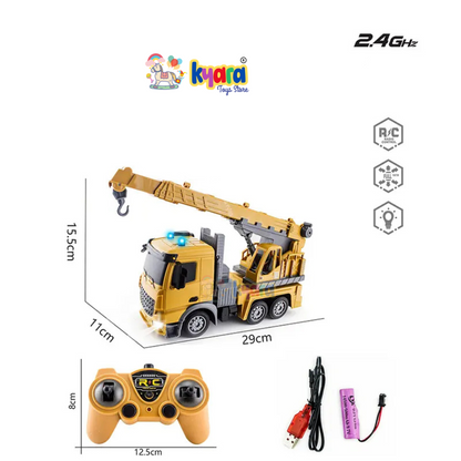 1:24 Scale Construction Truck 2.4GHz 6 Channels RC Crane Remote Control Engineering Vehicle Toys for Kids