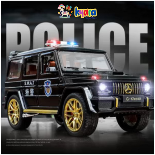 G Wagon Police Jeep  Scale Model Diecast Metalcar - All Size