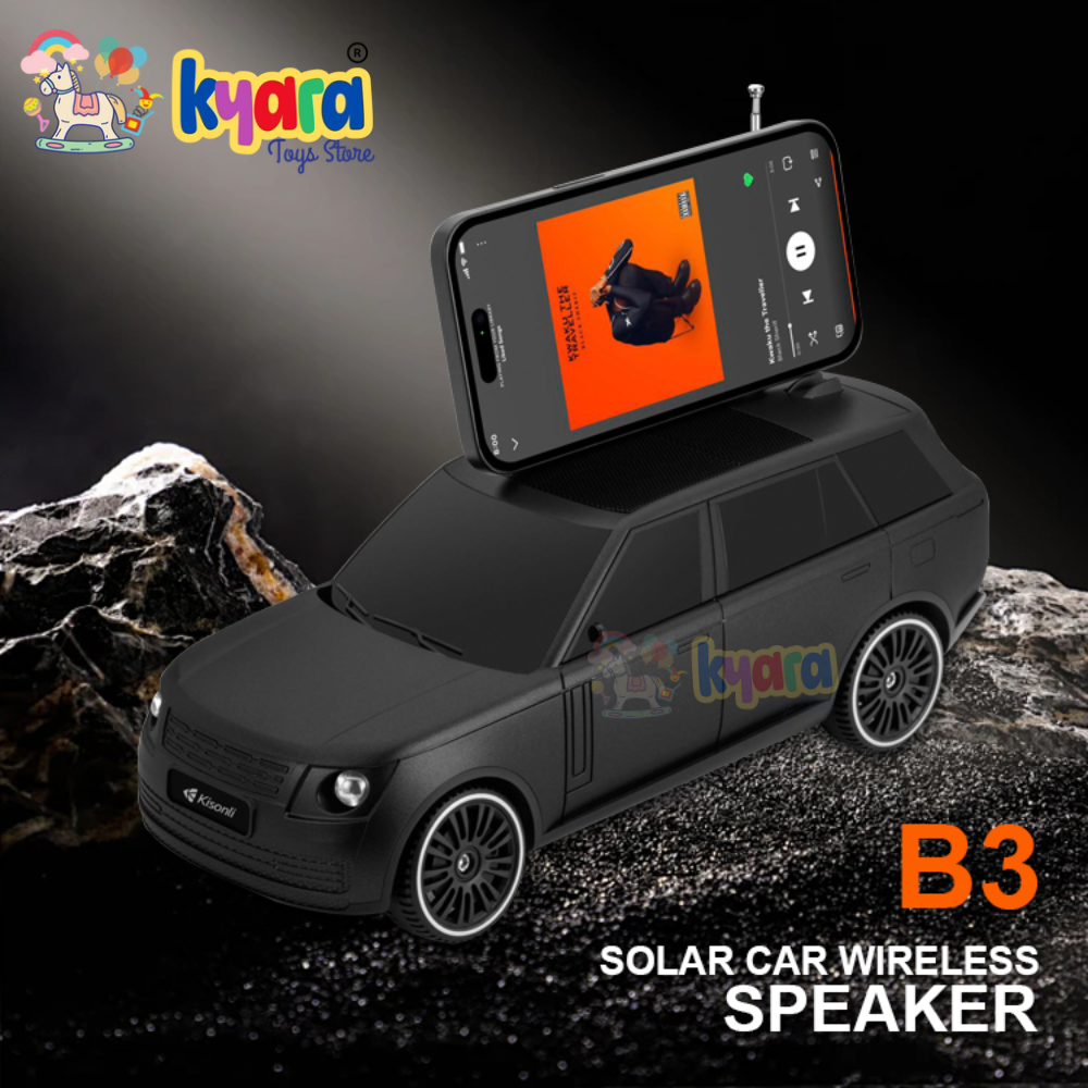 KISONLI B3 10W BLUE TOOTH SPEAKER FM CAR MODEL PORTABLE WIRELESS SOUND BOX HOME APPLIANCE KIDS TOY [SIZE:-26CM*9.9CM*9.5CM]【 MULTICOLOR 】