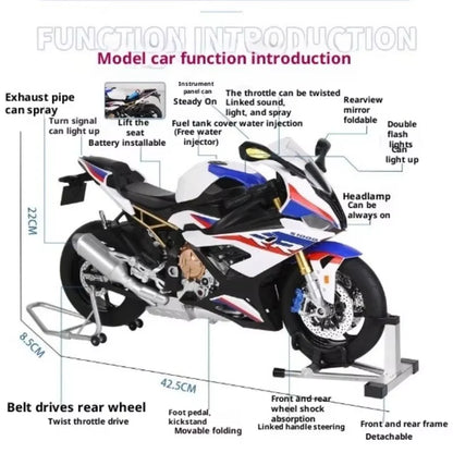 BMW S1000RR Smoke 1:6 Diecast Alloy Model Bike