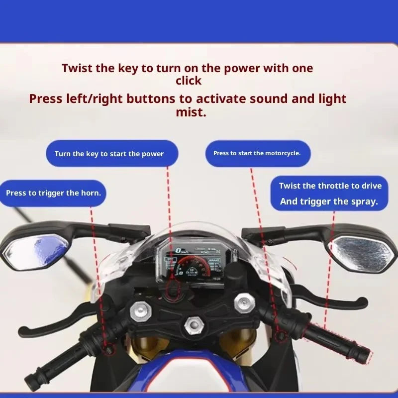BMW S1000RR Smoke 1:6 Diecast Alloy Model Bike