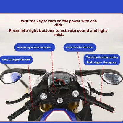 BMW S1000RR Smoke 1:6 Diecast Alloy Model Bike