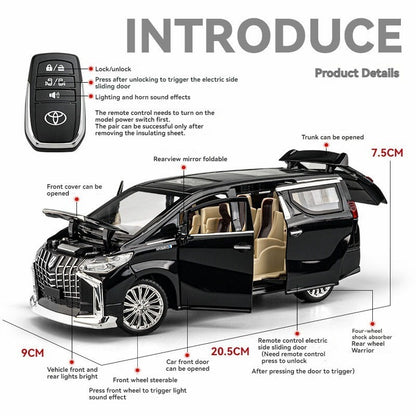 Toyota Alphard 1:24 with Key Remote Metal Diecast Car