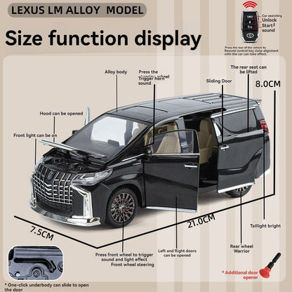 Toyota Alphard 1:24 with Key Remote Metal Diecast Car