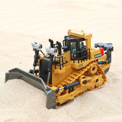 RC Metal Bulldozer Construction Vehicle 1:18 Diecast Scale Model