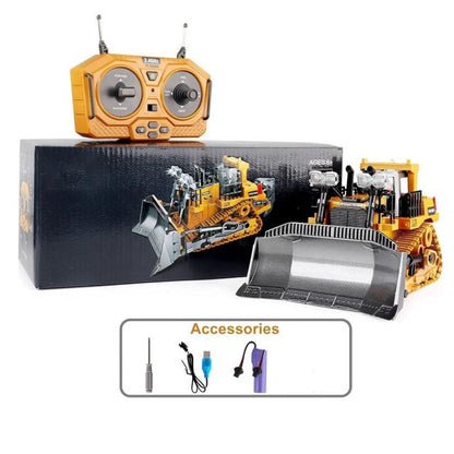 RC Metal Bulldozer Construction Vehicle 1:18 Diecast Scale Model