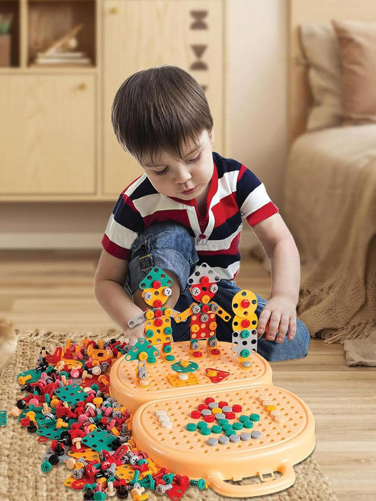 Creative Screw Puzzle Suitcase Toy Set