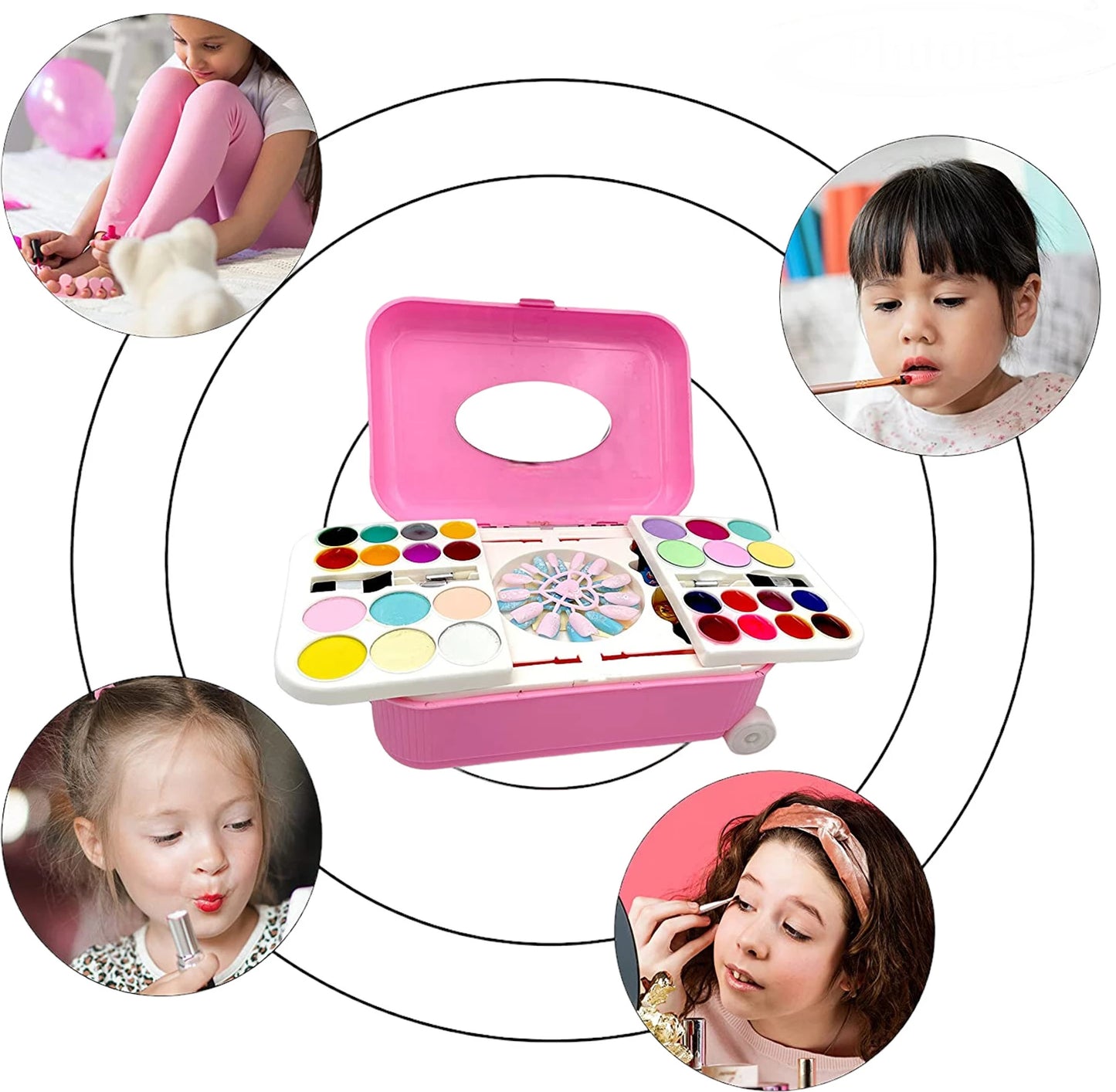 Makeup & Paint Art Set in Pink Suitcase
