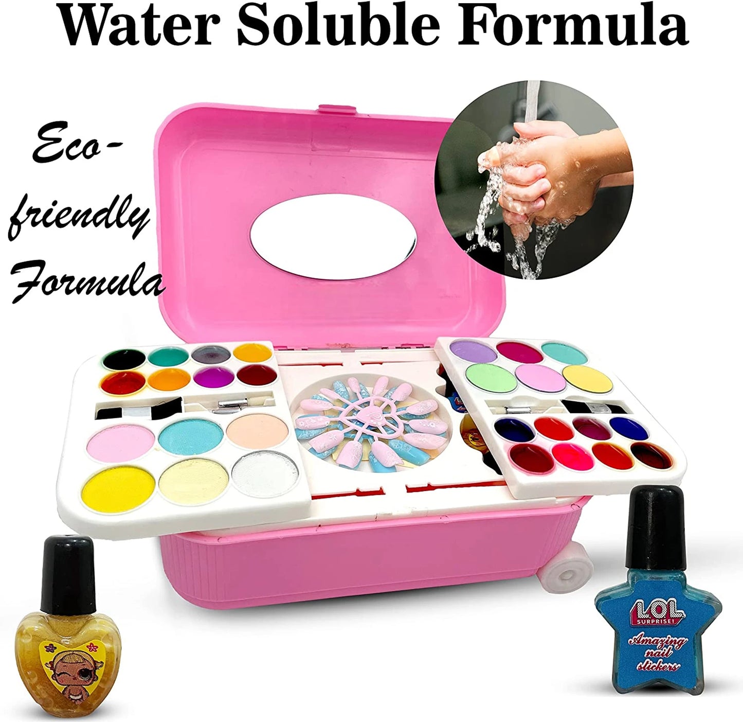 Makeup & Paint Art Set in Pink Suitcase