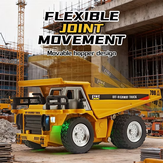 Engineering Dump Truck Toy 1/64 Scale Construction Vehicle