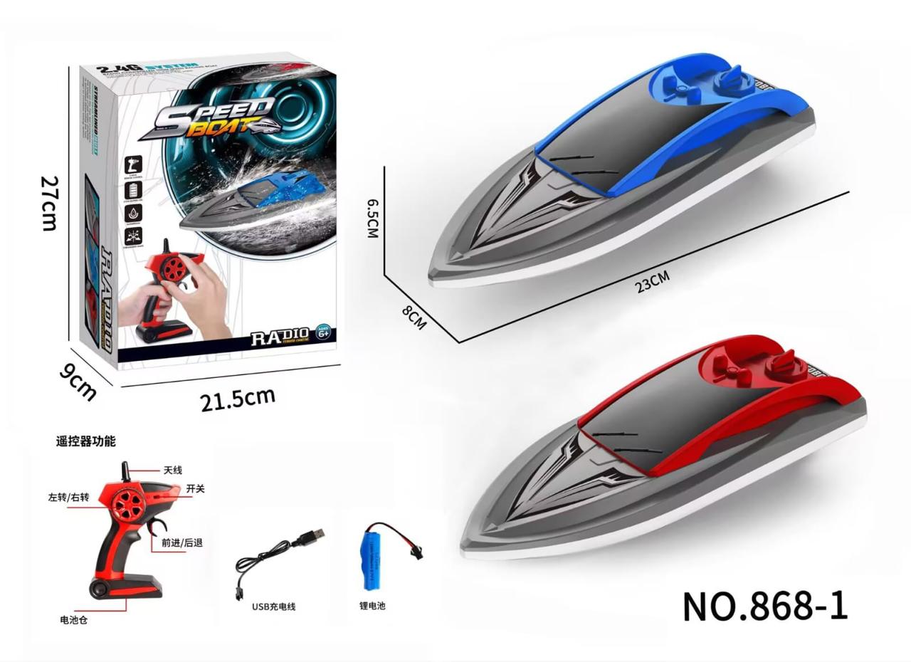 RC Speed Boat for Kids & Adults – Fast Remote Control Boat for Pools & Lakes, Double Waterproof Water Toy Gift