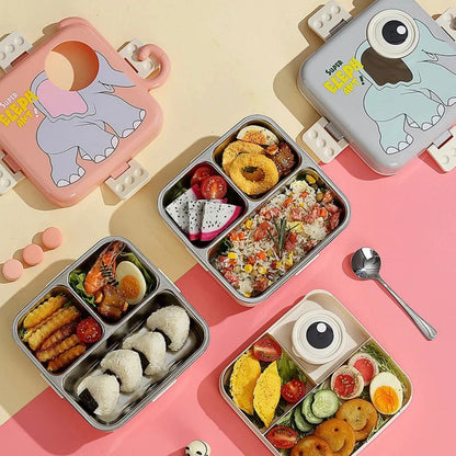 Cute Elephant Eye Steel Lunch Box