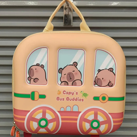 Capy's Bus Buddies Theme School Bags For Kids