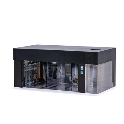 Garage Display Case with Voice Control, LED Lighting, Dustproof Design for Diecast Models