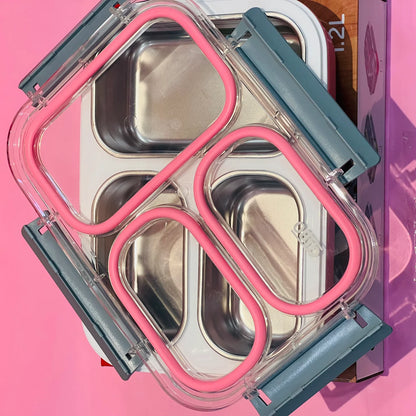 3 Grid Spill Proof Lunchbox for Adults/Teenegers