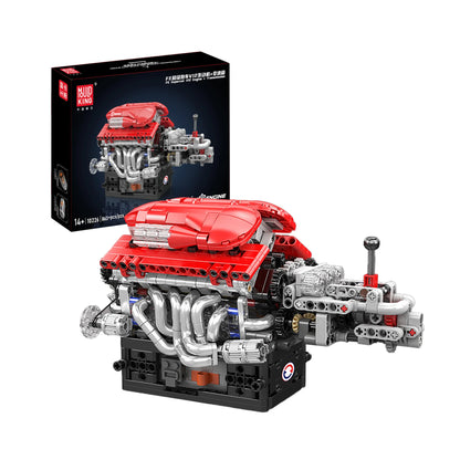 Mould King 10226 V12 Supercar Engine with Transmission Building Set | 863 Pcs