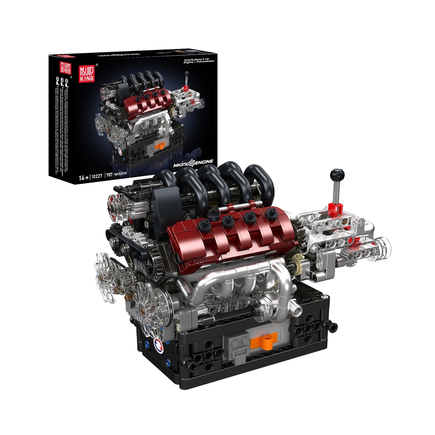 Mould King 10227 V8 Engine with Transmission Building Set