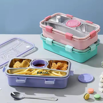 4 Compartment Airtight Tiffin Box With Bowl