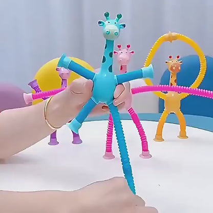 PremiumTelescopic Suction Cup Giraffe Toy (Set Of 4)